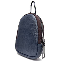 Premium Genuine Leather Mini Backpack Bag, Coin Purse, Compact Carry Case for AirPods,Sony LinkBuds, Galaxy Buds, Keys, Access Cards, and Keychain Ring