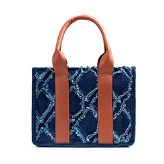 Tote Bag For Women Western Purse Shoulder Bag Aztec Handbag with a Adjustable Guitar Strap(Denim blue)