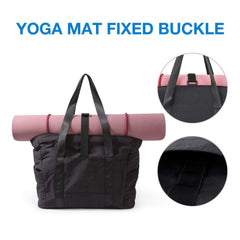 Women Tote Bag Yoga Bag Top Handle Handbag Laptop Tote bag For GYM Sport Travel,Work(Black)