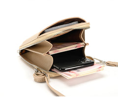 Small Crossbody Bags for Women Leather cell Phone Bag Wallet Purse with Credit Card Slots Adjustable Strap Small Zip Crossbody wallet Bags