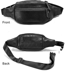 Genuine Leather Fanny Pack Belt Bag Travel Wasit Bag with Multiple Pockets Organizer with Adjustable Waist Pack