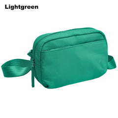 Small Double Zipper Fanny Pack, Fashion Waist Packs for Women men with Adjustable Strap