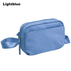 Small Double Zipper Fanny Pack, Fashion Waist Packs for Women men with Adjustable Strap