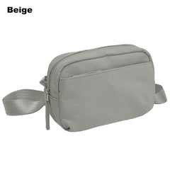 Small Double Zipper Fanny Pack, Fashion Waist Packs for Women men with Adjustable Strap