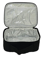 Insulated Reusable Lunch Tote for Men/ Women with Handle, Large Capacity (Black)