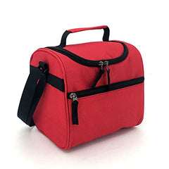 Telosports Lunch Box Insulated Lunch Bag refrigerated Tote Bag for Adults, Men, Women, Children, Office/School/Picnic Double-Layer refrigerated Bag (red)