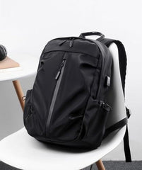 TELOSPORTS Casual Men's Travel Backpack - Suitable for Daily Business, Fits 14-inch Laptop (black)