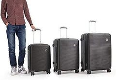 TASSINI 3pc Blue Hard Shell Rolling Suitcase Set,Expandable luggage bag,Lightweight Large Luggage Suitcase Set With TSA Lock,Checked and Cabin Big Hard Suitcases With 4 Wheels (20 inch 24 inch 28 inch together) (Grey)