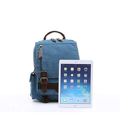 TELOSPORTS Canvas Waterproof Chest Shoulder Backpack Travel Casual Rucksack Sling Bag Cross body Messenger bag Men Women,canvas backpack