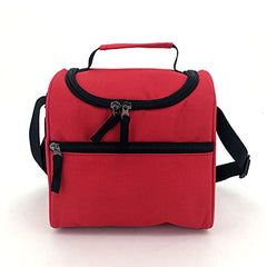 Telosports Lunch Box Insulated Lunch Bag refrigerated Tote Bag for Adults, Men, Women, Children, Office/School/Picnic Double-Layer refrigerated Bag (red)