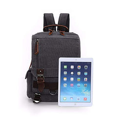 TELOSPORTS Canvas Waterproof Chest Shoulder Backpack Travel Casual Rucksack Sling Bag Cross body Messenger bag Men Women