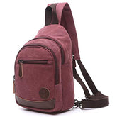 TELOSPORTS Canvas Crossbody Backpack Sling Bag