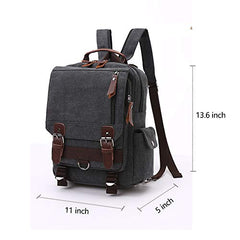 TELOSPORTS Canvas Waterproof Chest Shoulder Backpack Travel Casual Rucksack Sling Bag Cross body Messenger bag Men Women