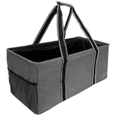 50L Utility Tote Bag with Metal Wire Frame, Reusable and Foldable Grocery Shopping Bag, Ideal for Shopping and Storage