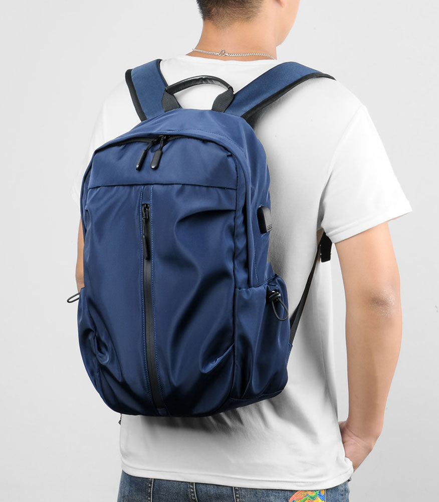 TELOSPORTS Casual Men's Travel Backpack - Suitable for Daily Business, Fits 14-inch Laptop (blue)