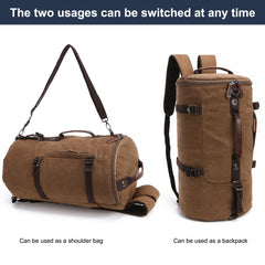 40L Travel Backpack,Gym Bags for Men,Canvas Duffel Bag Fit for Laptop Bag,Weekender Overnight Bag,Sac De Sport Homme (Coffee)