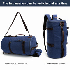 40L Travel Backpack,Gym Bags for Men,Canvas Duffel Bag Fit for Laptop Bag,Weekender Overnight Bag,Sac De Sport Homme (Blue)