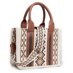 Tote Bag For Women Western Purse Shoulder Bag Aztec Handbag with a Adjustable Guitar Strap（Beige）