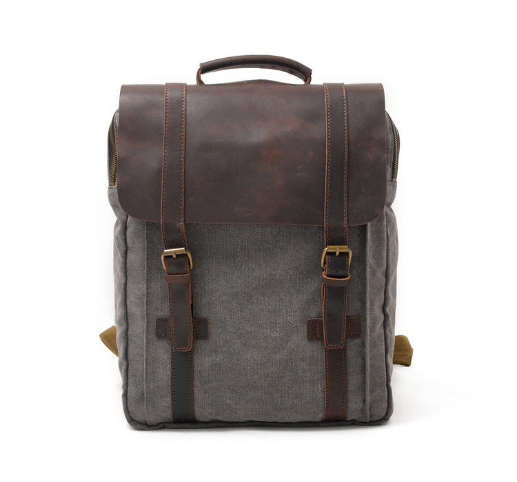 Vintage men's canvas backpack casual men's bag large capacity travel bag computer backpack shoulder bag