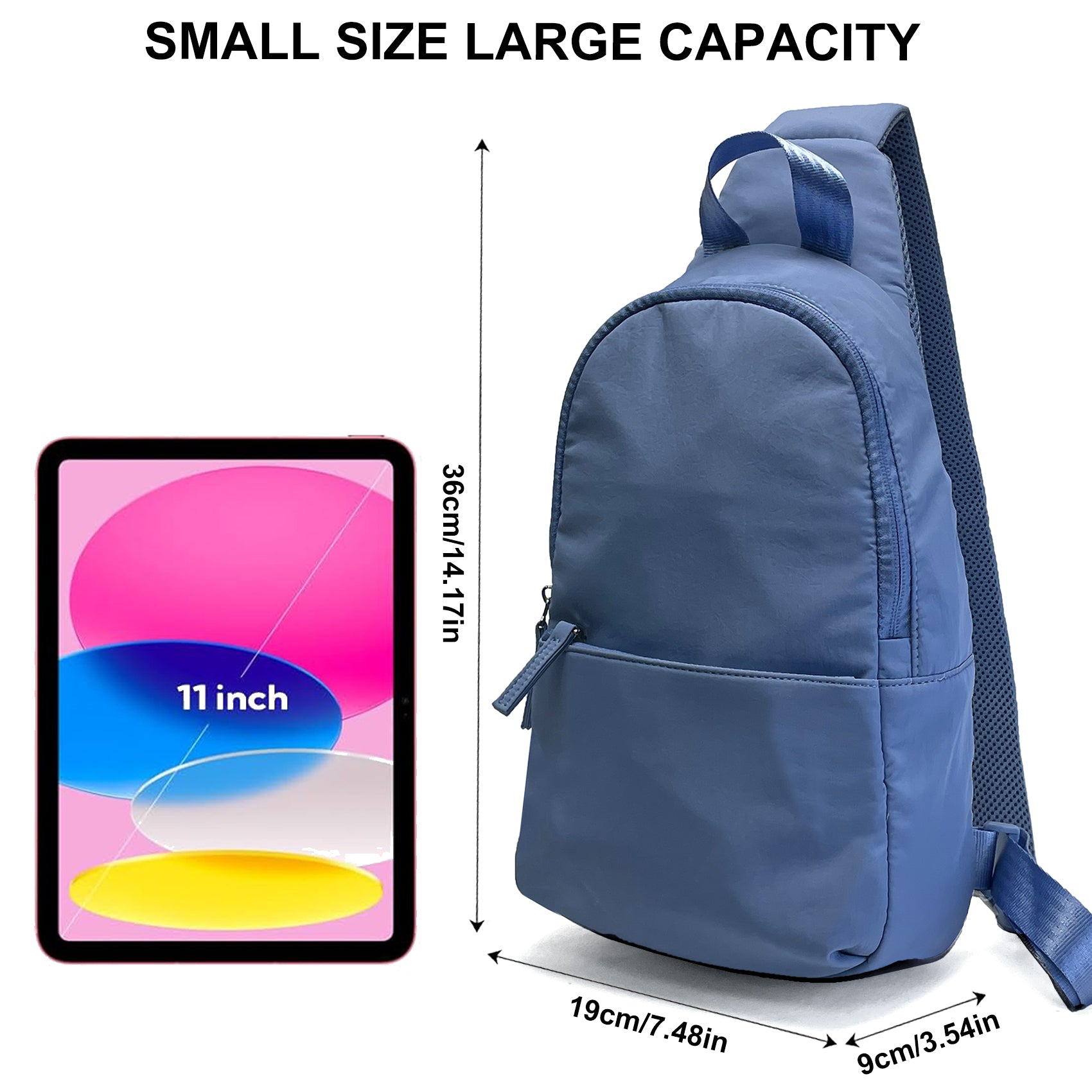 Sling Bag for Women men Crossbody Sling Backpck Lightweight Puffy for Travel Casual Daily