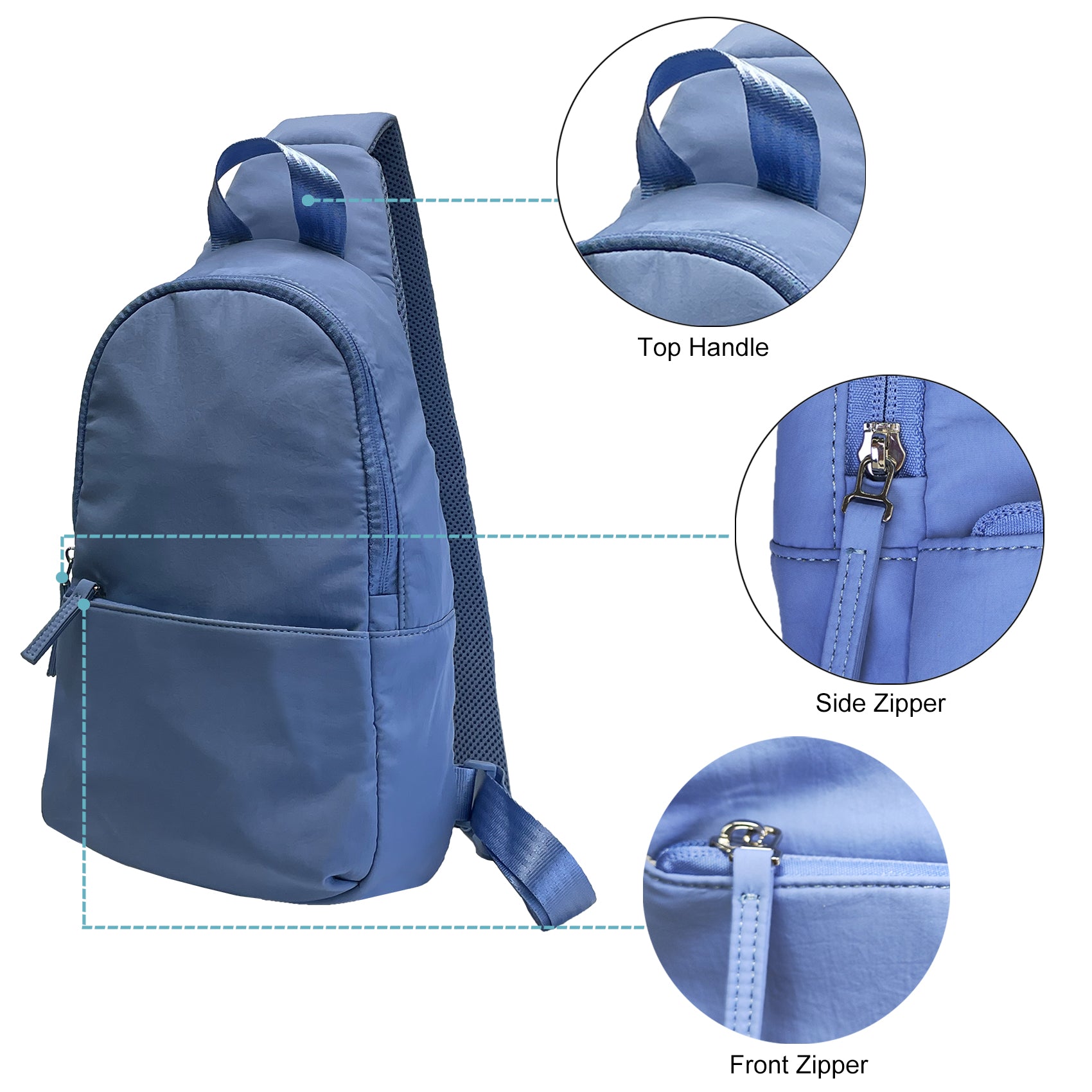 Sling Bag for Women men Crossbody Sling Backpck Lightweight Puffy for Travel Casual Daily