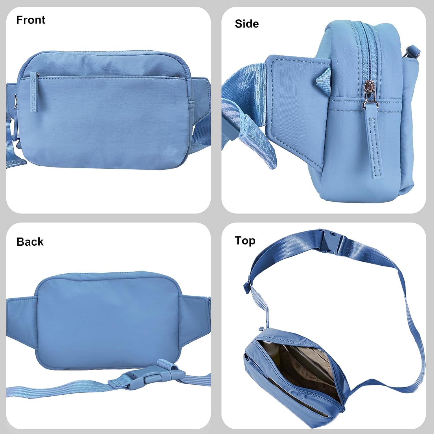 Everyday Premium Waterproof Fanny Pack / Waist Bag – Lightweight & Multi-Pocket