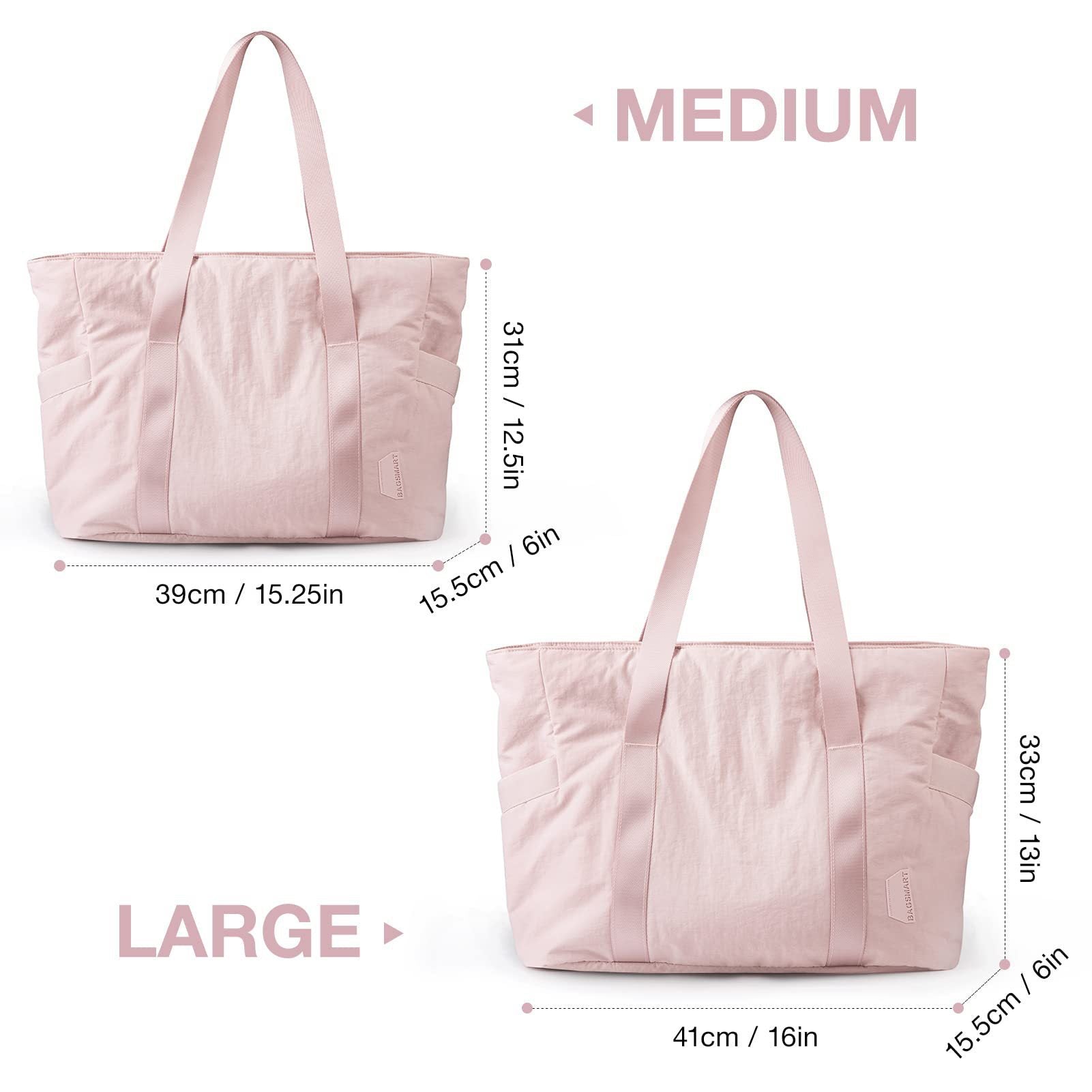 Yoga Bag Top Handle Handbag Laptop Tote bag For GYM Sport,Travel,Work（Pink）