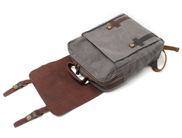 Vintage men's canvas backpack casual men's bag large capacity travel bag computer backpack shoulder bag