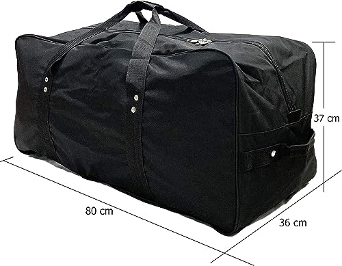 Telosports Extra Large Duffel Bag Lightweight Water Resistant Heavy Duty Duffle Bag Foldable Travel Duffle Bag (32"x14"x14" Black)