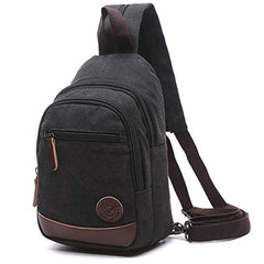 TELOSPORTS Canvas Crossbody Backpack Sling Bag