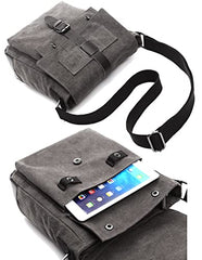 Canvas Messenger Bag Shoulder Crossbody Bags for Men or women Crossbody Work Bag Casual Business Bag Small Size