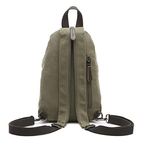 TELOSPORTS Canvas Crossbody Backpack Sling Bag