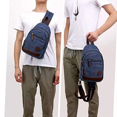 Sling Bag Canvas Crossbody Backpack Shoulder Daypack Chest bag Men Women for outdoor hiking,travel