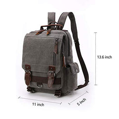 TELOSPORTS Canvas Waterproof Chest Shoulder Backpack Travel Casual Rucksack Sling Bag Cross body Messenger bag Men Women