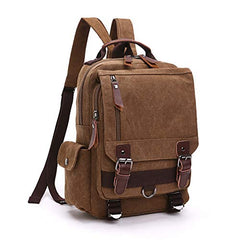 TELOSPORTS Canvas Waterproof Chest Shoulder Backpack Travel Casual Rucksack Sling Bag Cross body Messenger bag Men Women