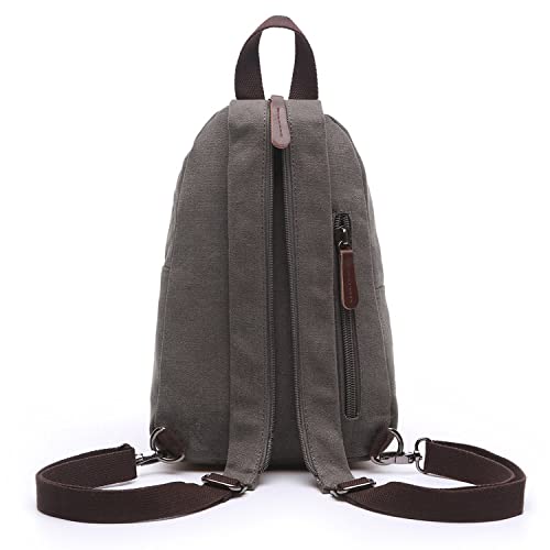 Sling Bag Canvas Crossbody Backpack Shoulder Daypack Chest bag Men Women for outdoor hiking,travel