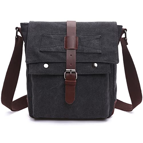 Canvas Messenger Bag Shoulder Crossbody Bags for Men or women Crossbody Work Bag Casual Business Bag Small Size