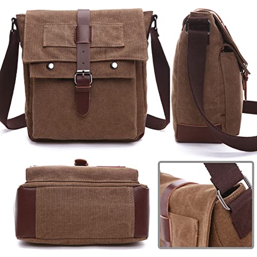 Canvas Messenger Bag Shoulder Crossbody Bags for Men or women Crossbody Work Bag Casual Business Bag Small Size