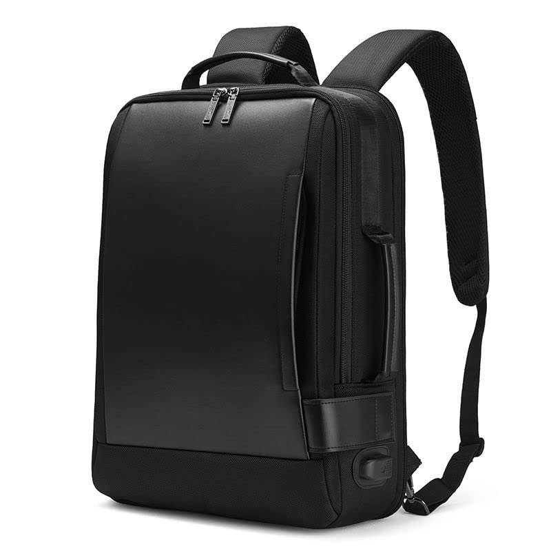 15.6 inch Laptop Business Backpack Convertible Increase Compartment Intelligent Increase Rucksack USB Charging and Water Resistant College Multi-Functional Travel Men Backpack Black