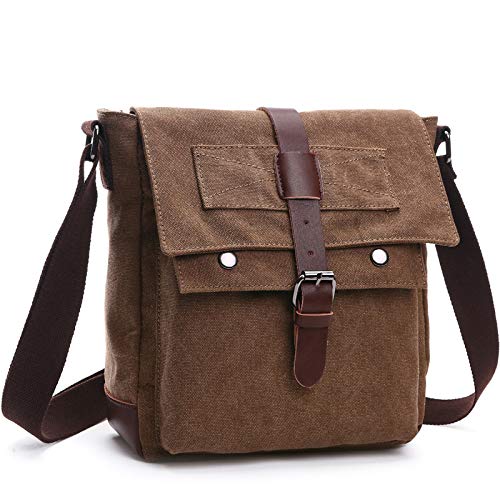 Canvas Messenger Bag Shoulder Crossbody Bags for Men or women Crossbody Work Bag Casual Business Bag Small Size