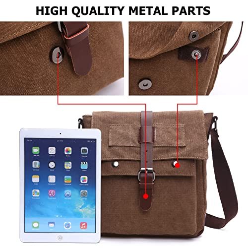 Canvas Messenger Bag Shoulder Crossbody Bags for Men or women Crossbody Work Bag Casual Business Bag Small Size