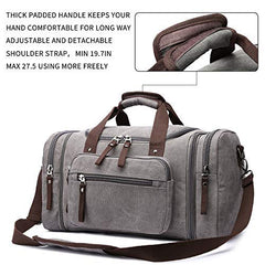 TELOSPORTS Mens Weekend Bag Travel Duffel Bag Large Weekend Shoulder Handbag Mens Overnight Bag Gym Bag Carry-on Mens Weekend Bag (Coffee)