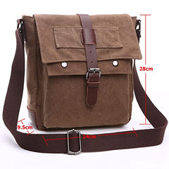 Canvas Messenger Bag Shoulder Crossbody Bags for Men or women Crossbody Work Bag Casual Business Bag Small Size