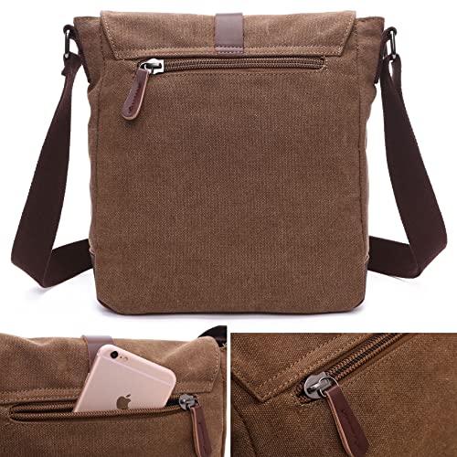 Canvas Messenger Bag Shoulder Crossbody Bags for Men or women Crossbody Work Bag Casual Business Bag Small Size