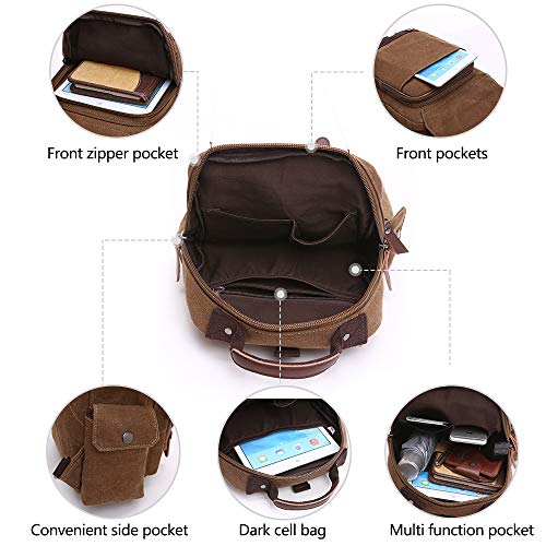 TELOSPORTS Canvas Waterproof Chest Shoulder Backpack Travel Casual Rucksack Sling Bag Cross body Messenger bag Men Women