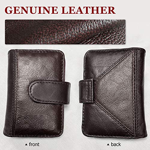 TASSINI Cowhide Leather Card Case Wallet Credit Card Holder Wallet for Men or Women(Brown)