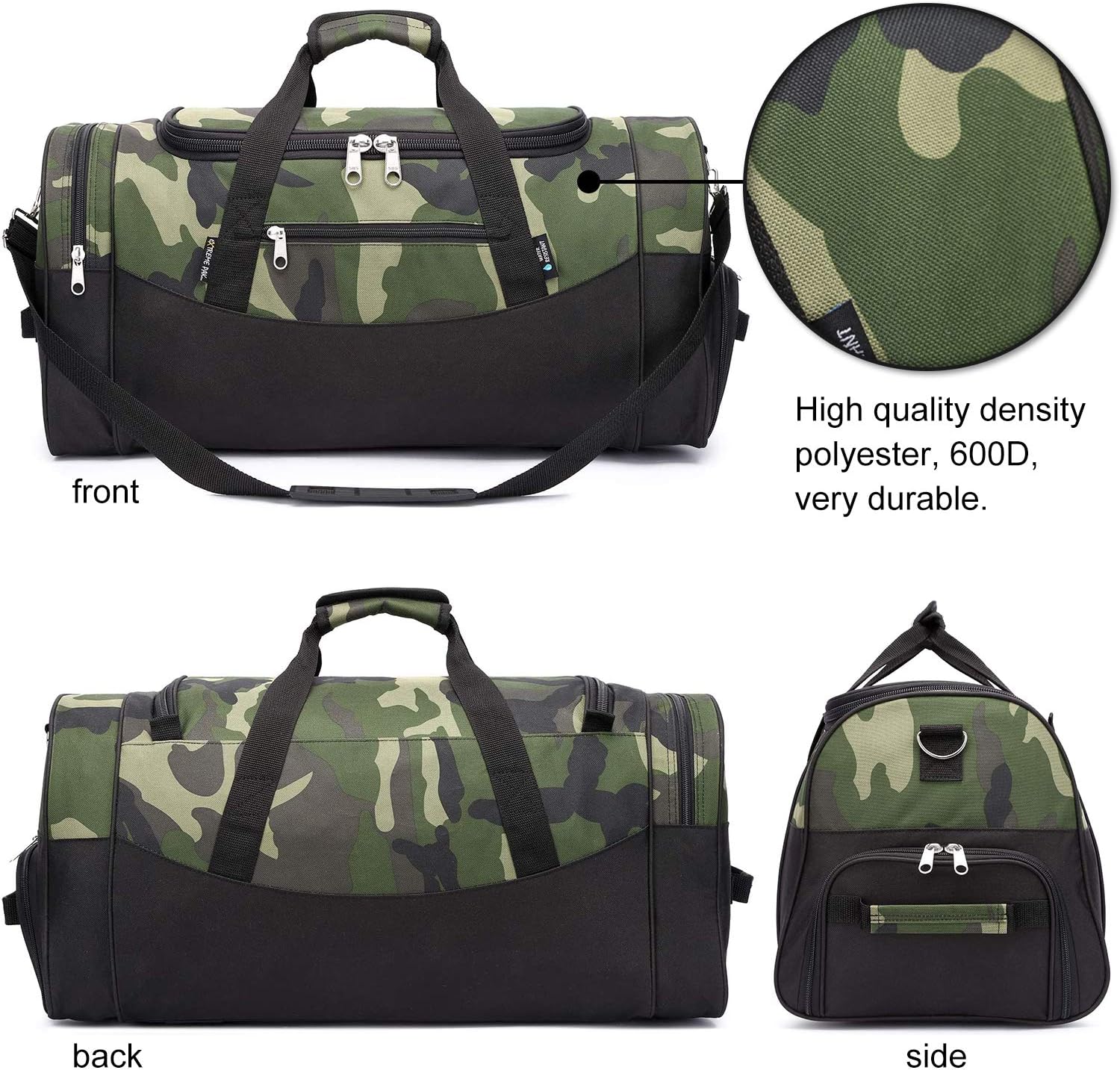 23" GYM Sports Duffel Bag With Shoe Compartment